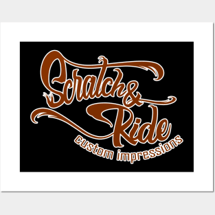 Scratch & Ride Brand (Dark Sienna Logo) Posters and Art